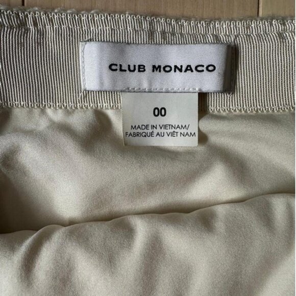 High-quality tweed knit skirt from Club Monaco beige size 00 - Picture 3 of 7